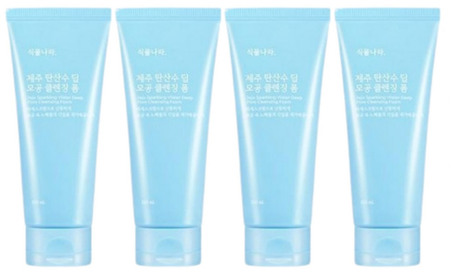 식물나라 제주탄산수 딥 모공 클렌징폼