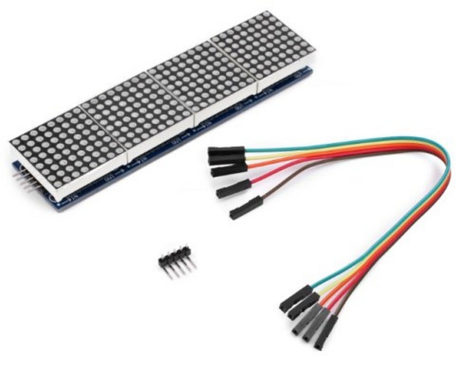 아두이노 MAX7219 8X32 도트 매트릭스 모듈 LED RED, 1개