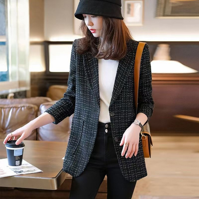 휠렉스 여성 캐주얼 출근룩 슬림핏 패션 블레이저 YQ30