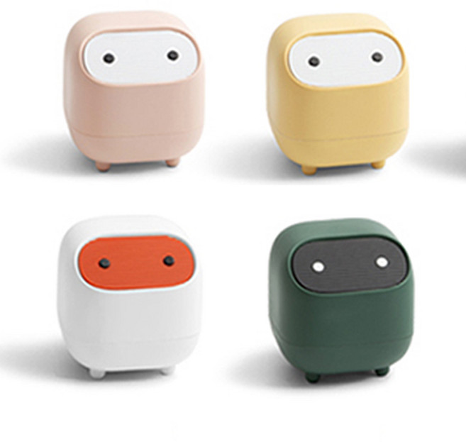 ecolucky 원터치 박스비 미니휴지통 데스크 탁상용 화장대 휴지통 쓰레기통, 원터치 박스비 휴지통 핑크