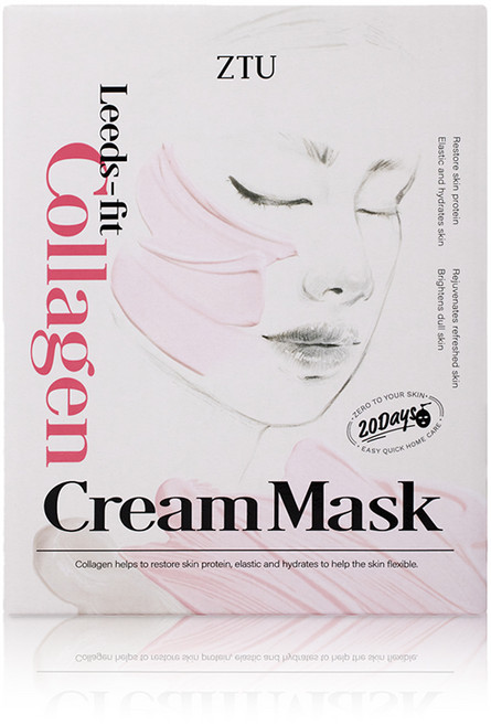 ZTU 리즈핏 콜라겐 크림 모델링 마스크팩 [탄력/광채], 1개, 20개입