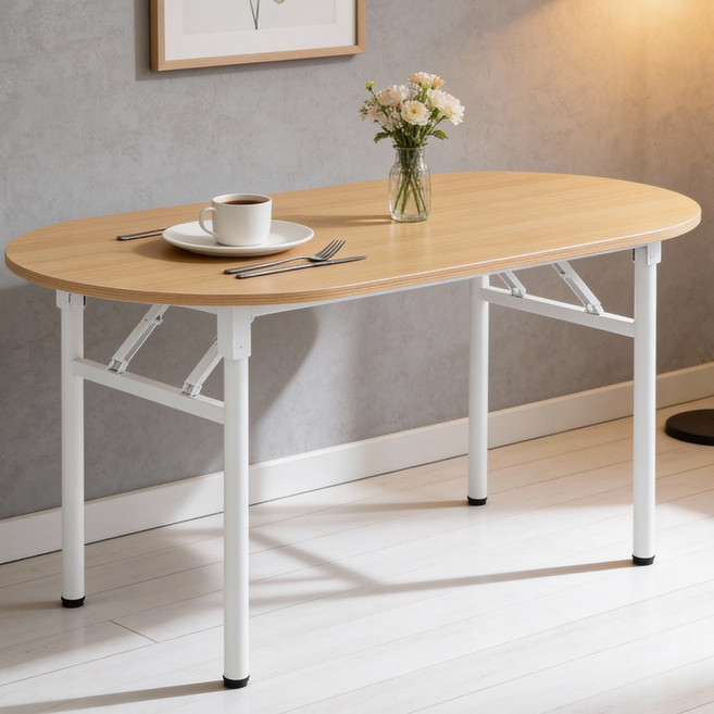 라온프리 다용도 접이식 식탁, 우드, 2인용