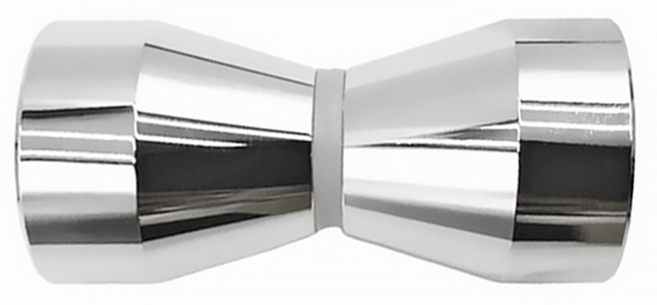 리빙로드 샤워부스 유리문 양면 손잡이 (C타입), 1개, 실버