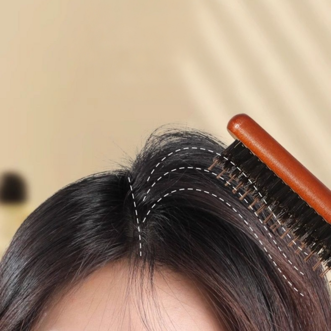 플리브 천연모 잔머리 헤어 정리 브러쉬, 1개