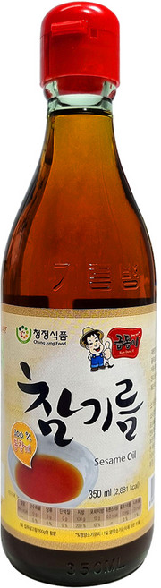 청정식품 HACCP 통참깨 100% 고소한 참기름, 1개, 350ml