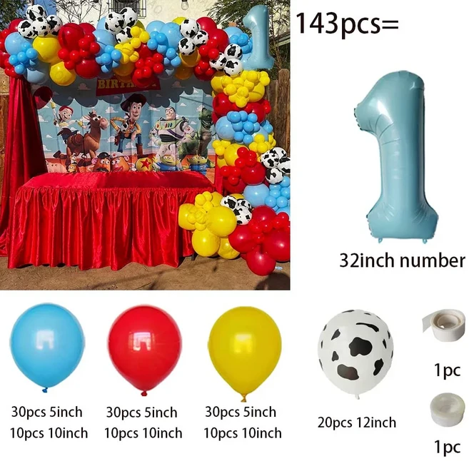 쿠쿠스토어 143개 토이 스토리 생일 테마 파티 풍선 가랜드 아치 키트 버즈 라이트이어 어린이 장식 장난감, 01 as picture, 09 에메랄드