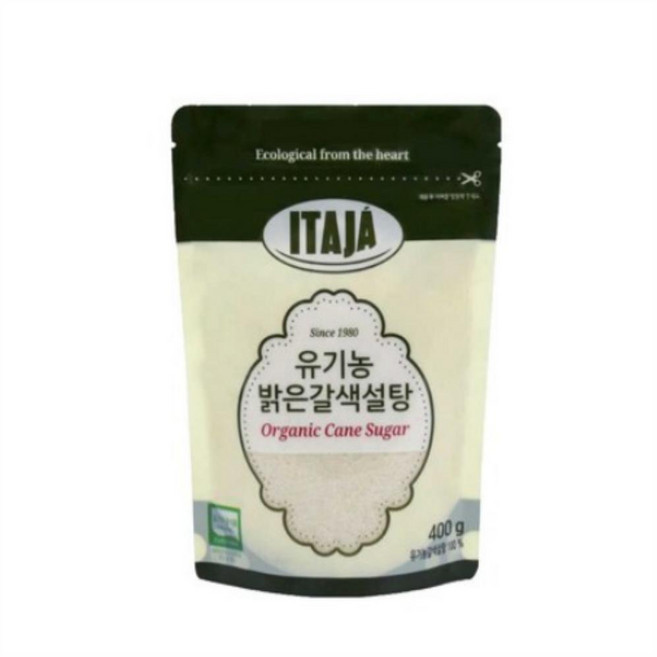 이타자 유기농 밝은갈색설탕, 400g, 8개