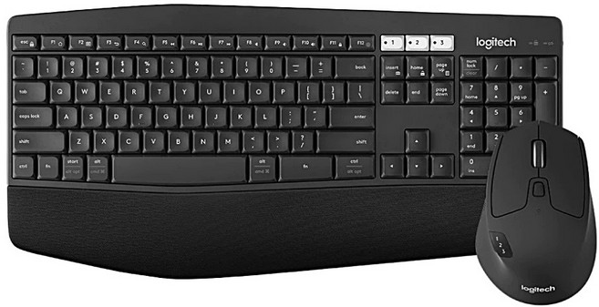 Logitech 羅技 MK850 PERFORMANCE 無線藍牙鍵盤滑鼠組 舒適軟質掌墊, 黑色, 普通型