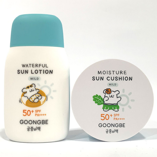 궁중비책 워터풀 선로션 마일드 80g + 모이스처 선쿠션 마일드 14g (본사공식), 궁중비책 워터풀 선로션 마일드 80g + 모이스처 선쿠, 1개