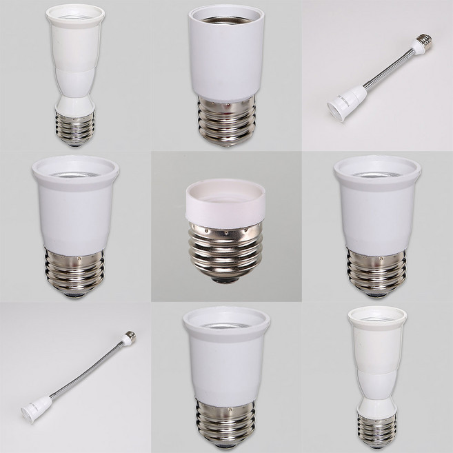 전구용 연장 변환 소켓 리셉터클 조명 전등 모갈 등기구, 1개