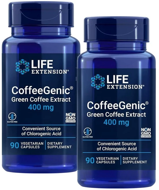 라이프 익스텐션 커피제닉 그린커피빈 추출물 400mg 캡슐 Life Extension CoffeeGenic, 90정, 2개 - 쿠팡