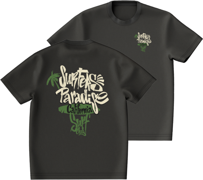 오버핏 반팔 래쉬가드 서퍼스파라다이스