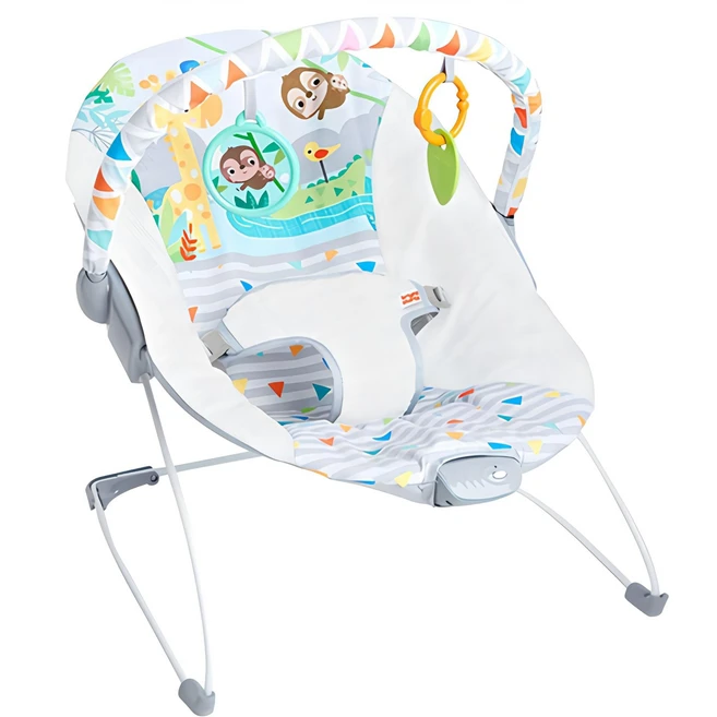 브라이트스타트 기글 사파리 바운서 2, 그레이 - 쿠팡