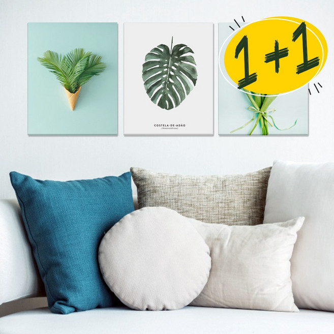 꽃과식물 캔버스액자 1+1 그림액자 인테리어, 플랜테리어2, G4캔버스액자(핑크가든2)-40x50