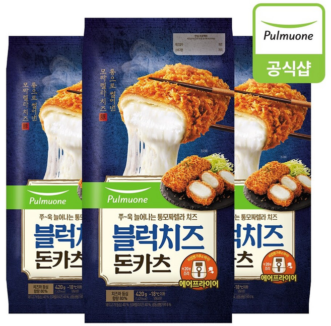 [풀무원] 블럭치즈 돈카츠 420g, 3개