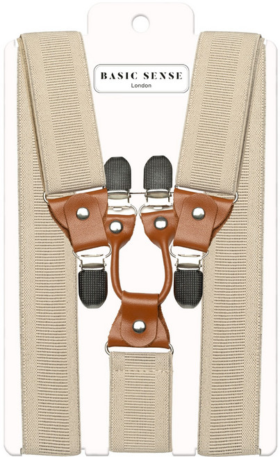 베이직센스 남자 정장 멜빵 웨딩 촬영용 35mm 소가죽 Y형 클래식 서스펜더