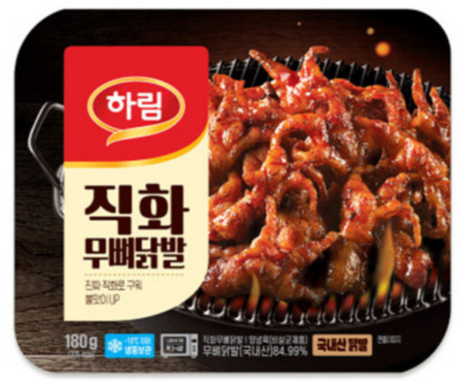 하림 직화 무뼈닭발, 3개, 180g