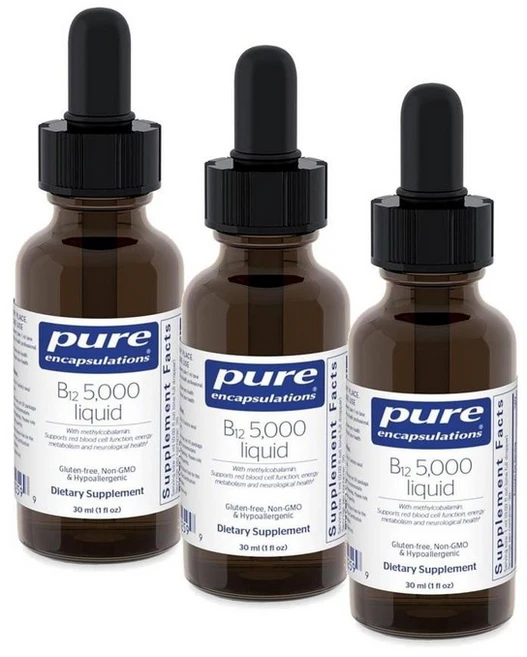퓨어인캡슐레이션 비타민B12 5 000 액상 드롭스 Pure Encapsulations Vitamin B12, 3개, 30ml - 쿠팡