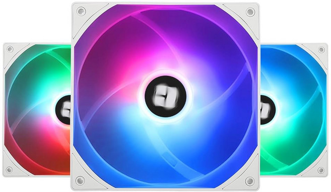 써멀라이트 TL-C14CW-S X3 CPU 팬 140mm ARGB 케이스 쿨러 S-FDB 베어링 포함 4핀 PWM 사일런트 컴퓨터 최대 1500RPM PC 냉각 흰색 3팩