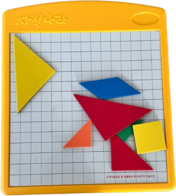 자석나라 양면자석 칠교놀이 마당, 혼합 색상 4개, 1인용, 4세트