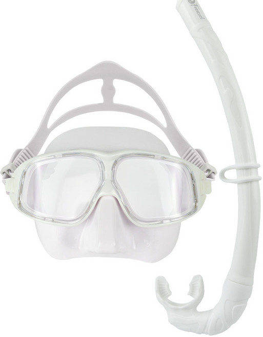 프렌젤 프리다이빙 마스크스노클 세트, FZM01 마카롱 화이트세트