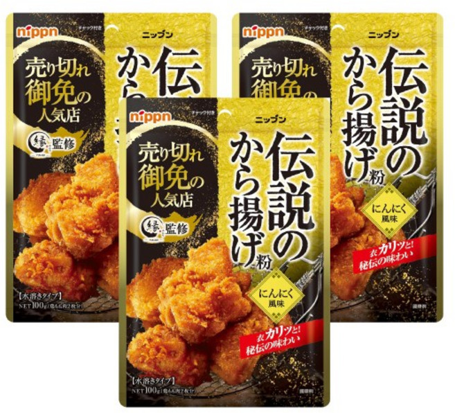 오마이 전설의 카라아게 튀김 가루 100g 마늘맛 X 3개