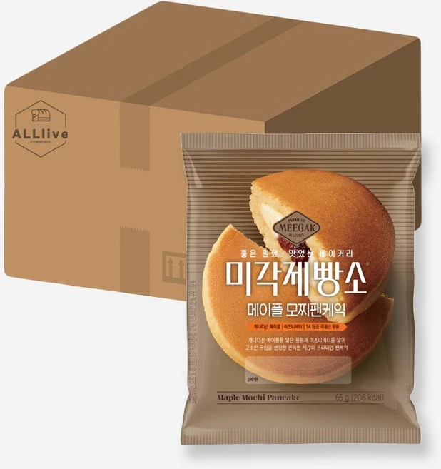 삼립 간식 빵 미각제빵소 메이플 모찌 팬케익, 10개, 65g - 쿠팡