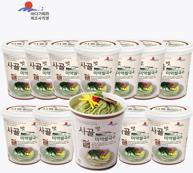 바다가득히 사골맛 미역 쌀국수 12개입, 12개