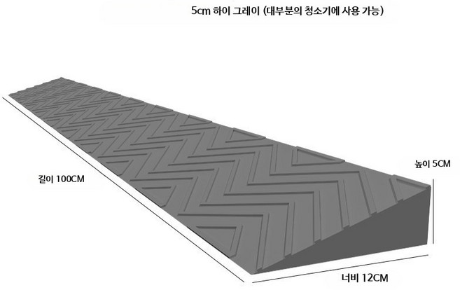 로봇청소기경사판 높이 방지턱 방문턱 단차 경사로 매트, AB. 그레이 5cm, 1개, AB. 그레이 5cm