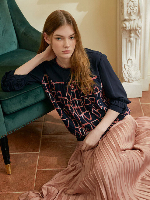 마르조 마르조 1종 네크 포인트 블라우스_QBMFB017