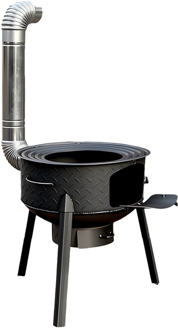 舒窩家居 木炭烤爐 炭火爐 家用燒木柴可移動地鍋爐 農村柴火爐 新式取暖火爐 戶外野營火爐, 1個