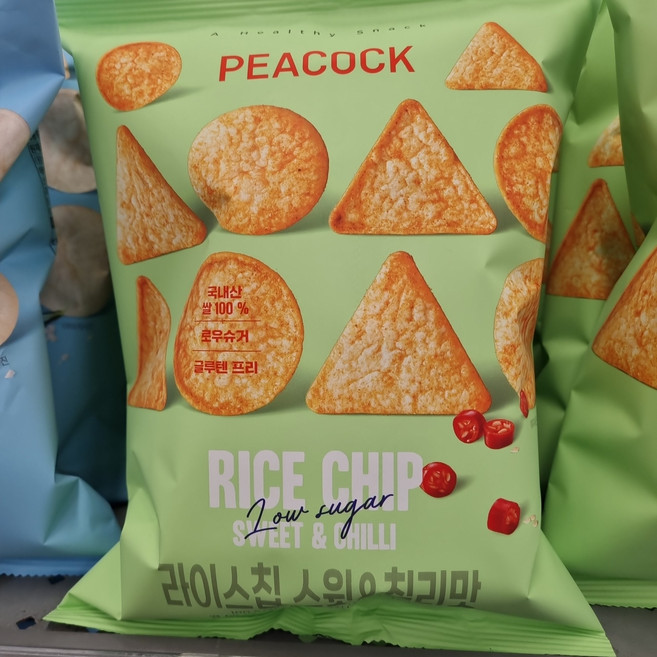 피코크 라이스칩 스위 앤 칠리맛 수량, 5개, 100g