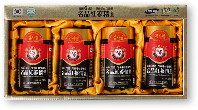 삼신고려홍삼 6년근 고려명품 홍삼정골드, 4개, 240g