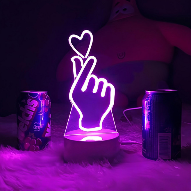 선진 손가락 하트 무드등, 혼합색상