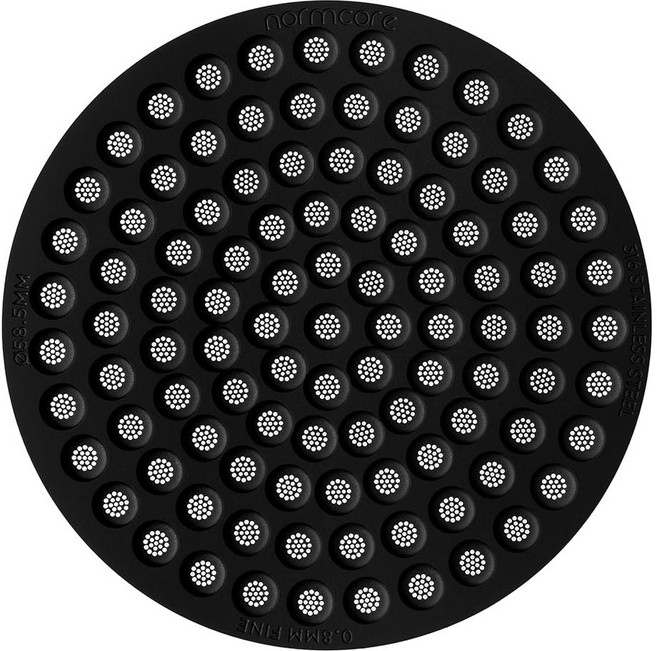 Normcore 51mm 퍽 스크린 0.8mm 두께 하부 샤워 포터필터 바구니용 재사용 가능한 금속 필터 316 스테인리스 스틸, 58.5mm x 0.8mm, Silver, 실버
