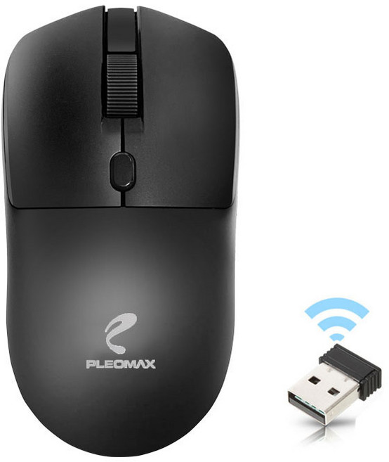 PLEOMAX PBM-10 저소음 무선 마우스, 블랙
