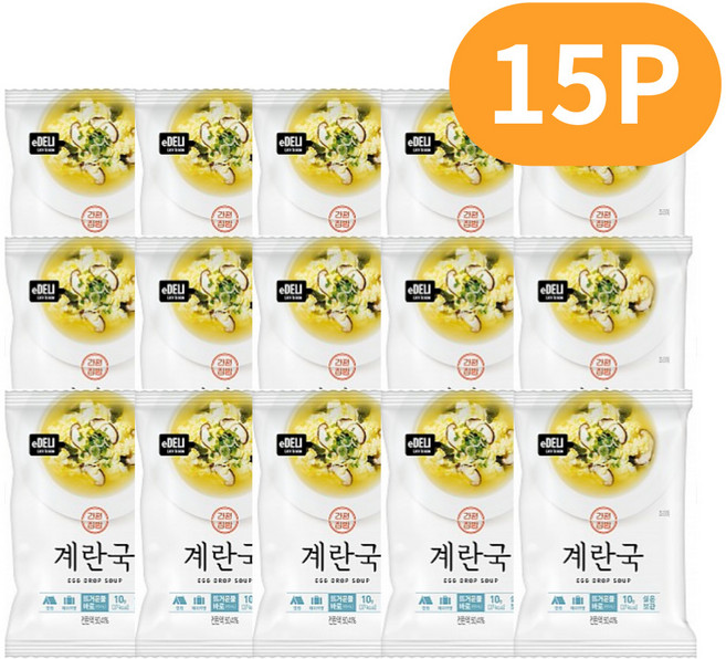 이델리 동림푸드 동결건조 계란국, 10g, 15개