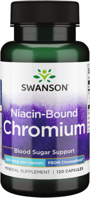 Swanson 斯旺森 菸鹼酸結合鉻 200mcg 膠囊, 1個, 120錠
