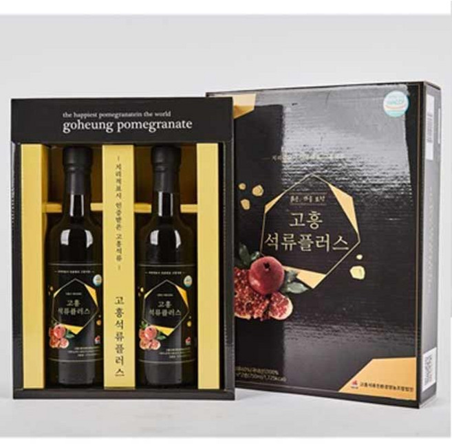 석류꽃향 고흥석류플러스 (375ml 2병/세트), 2개