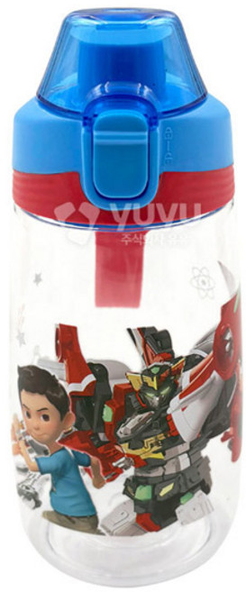 헬로카봇용사 손잡이 원터치 트라이탄보틀 어린이집 준비물 유치원 물병 소풍 가벼운 투명, 1개, 500L, 블루