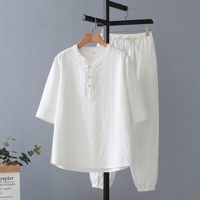 HANLIN 남여공용 생활한복(개량한복) 여름 면마 상하 세트 T11-N221