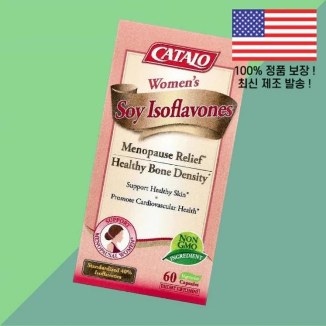 카탈로 우먼 여성 여자 여자용 대두 이소플라본 식물성 베지캡슐 60정 125mg CATALO Women's Soy Isoflavones 60 Vegetarian Capsules, 1, 60 - 쿠팡