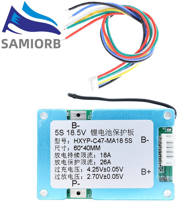 4S 5S 6S BMS 균형 16 8V 보호 온도 LMO 18650 배터리 21V 보드 이온 충전기 7S 20A 삼원, 5S 21V heat sink, 1개