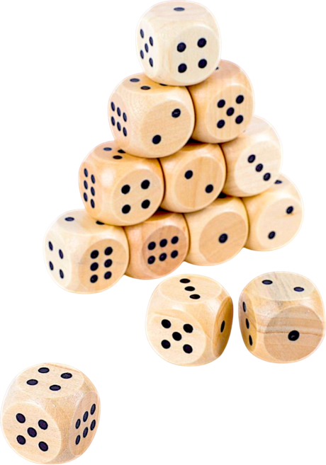 미니 나무 주사위 14mm 10개 세트 정육면체