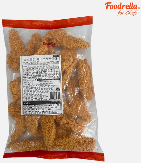[푸드렐라 for chefs] 케이준 치킨텐더, 1kg, 2개