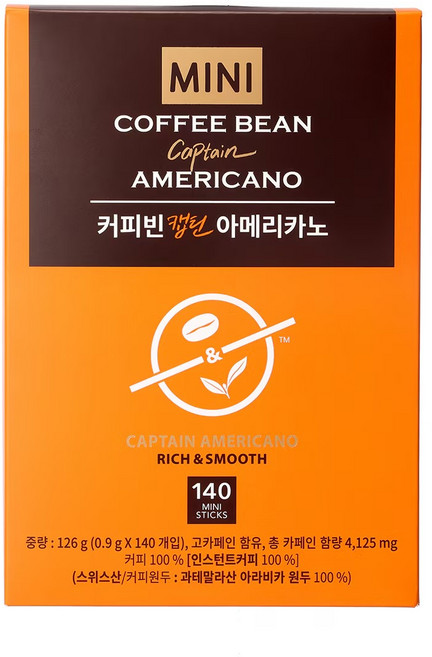 커피빈 캡틴 아메리카노 미니, 1세트, 140개입