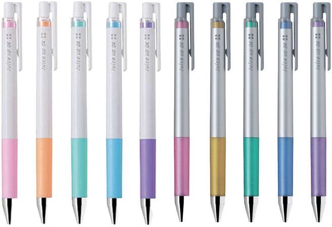 파이롯트 쥬스업 볼펜 0.4mm LJP-20S4 파스텔 메탈 세트