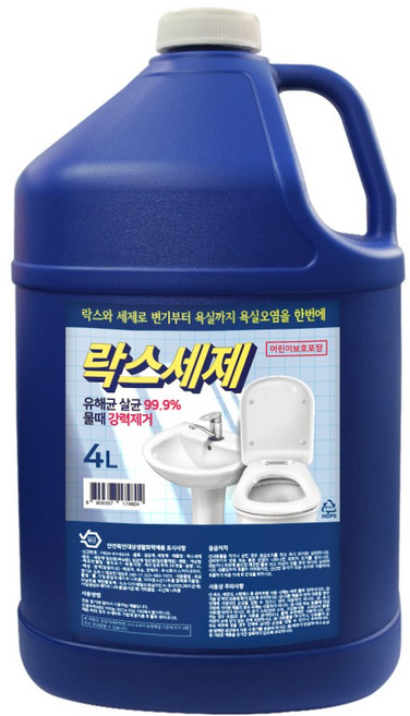 락스세제 4리터 스프레이 1개, 4L