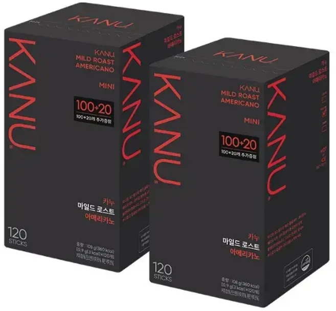 카누 미니 마일드 아메리카노 240개, 120개입, 2개, 900mg
