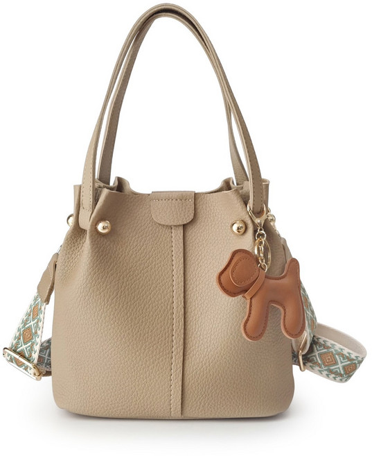 데이엘로 패턴 스트랩 3WAY 버킷백 비건레더 여성 숄더 크로스백 직장인 대학생